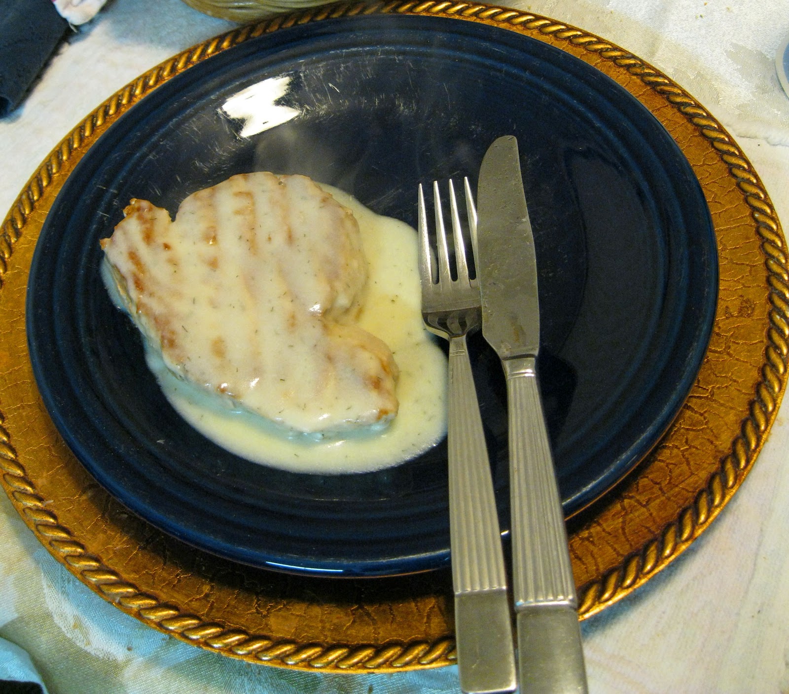 Healthy You Quick & Easy Grilled Tuna Steak with Dill White Sauce