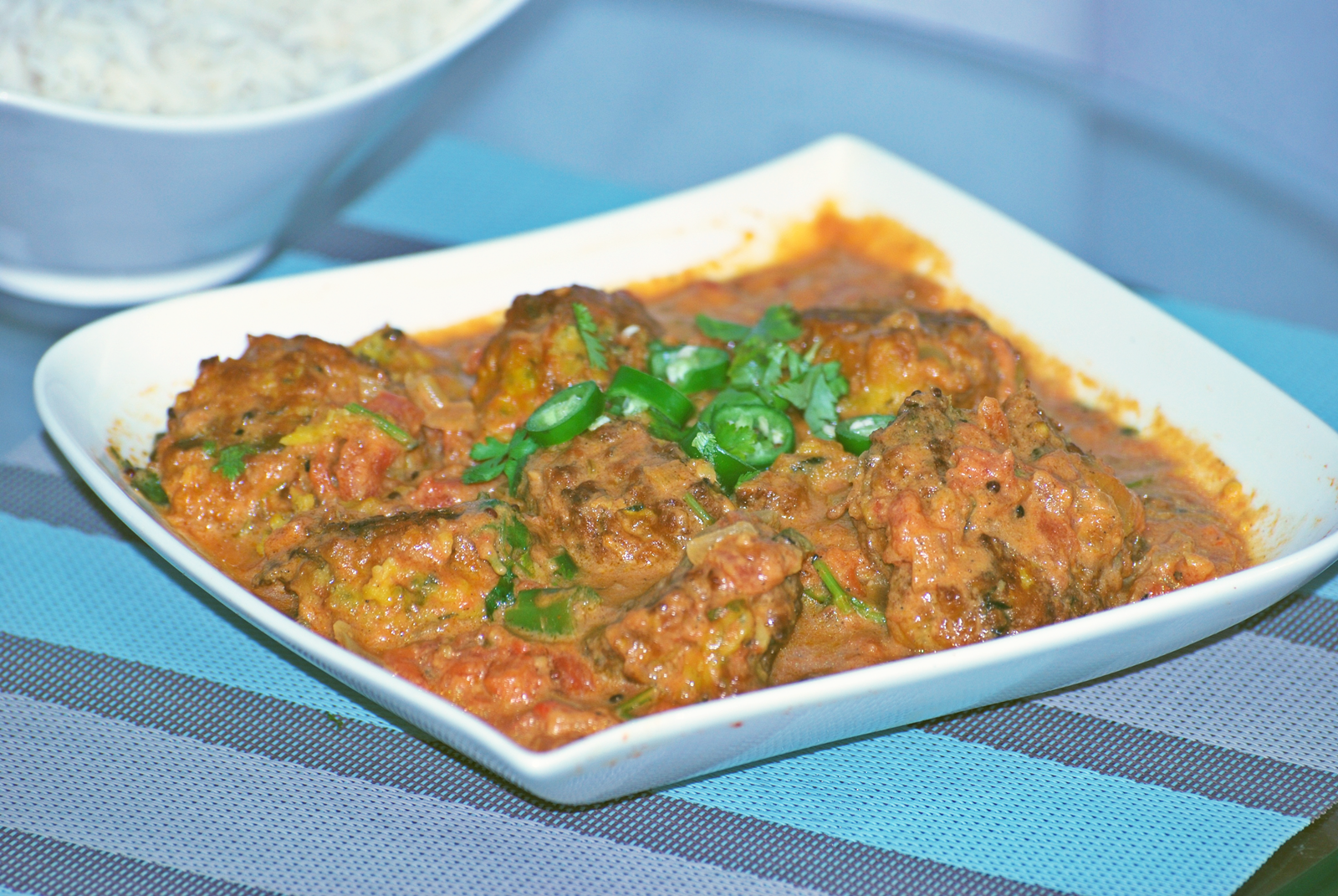 Free From The Three Vegetable Koftas with Creamy Coconut Curry