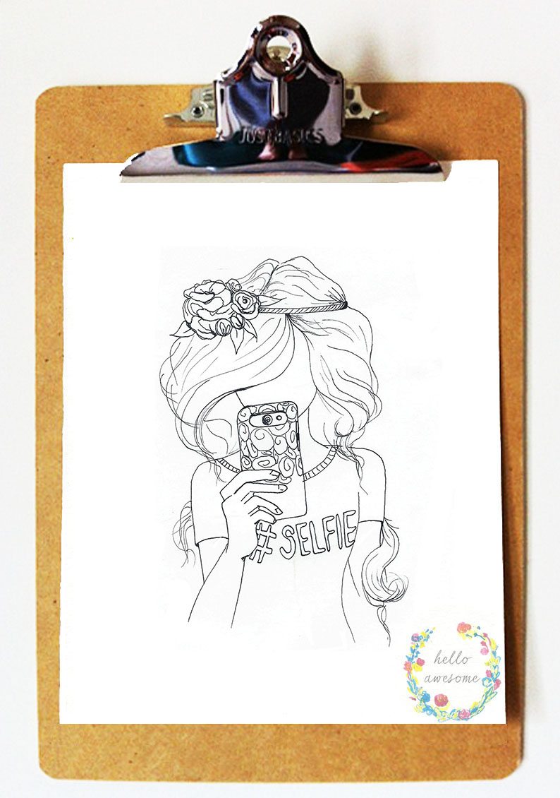 http://www.helloawesomeshop.com/collections/389337-whimsy-prints/products/7358892-selfie-black-white-8x10-illustration-print