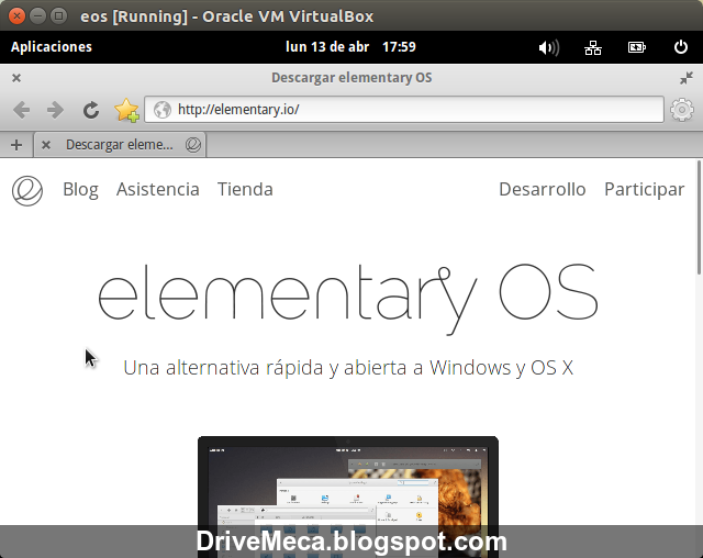 DriveMeca instalando elementaryOS Freya paso a paso