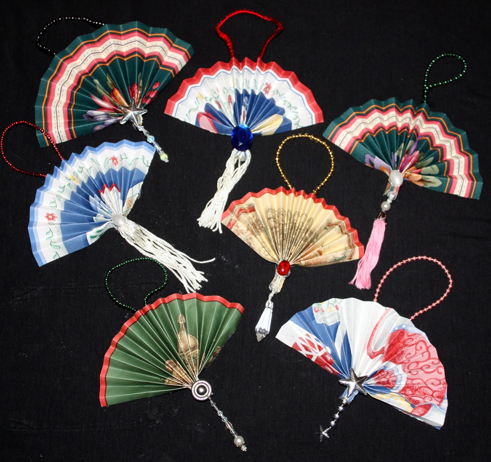 Artsybuildinglady Victorian Fan Christmas Ornaments