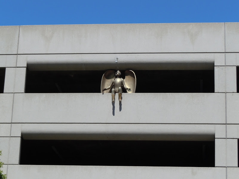 Sitting angel statue