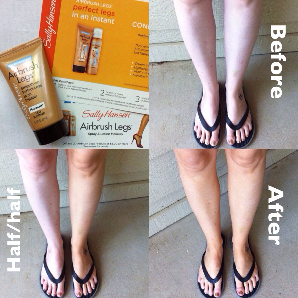 sally hansen airbrush legs makeup leg review before after bee honey lotion