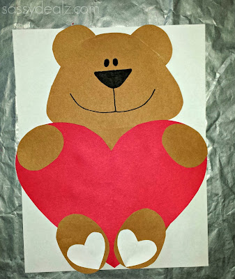 i love you beary much valentine craft