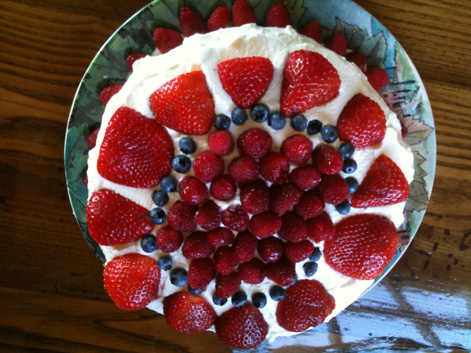 Mystery Lovers' Kitchen Yellow Birthday Cake with Strawberries and Cream