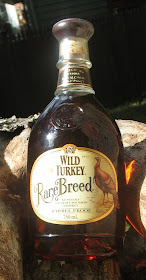 Sunshine on a bottle of Wild Turkey Rare Breed.