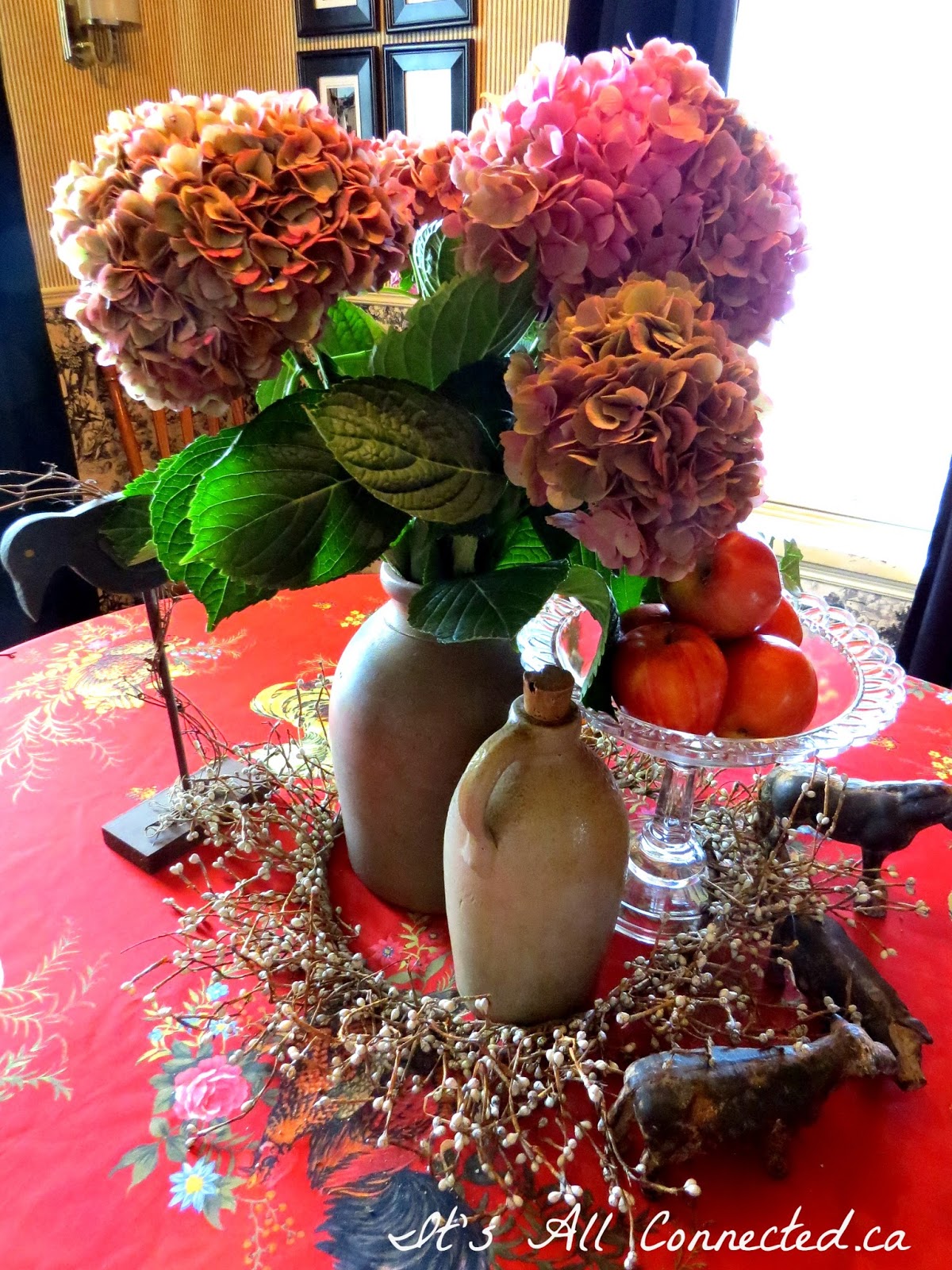 Stoneware Crock Dining Room Table Arrangement Stoneware Crock Dining Room Table Arrangement