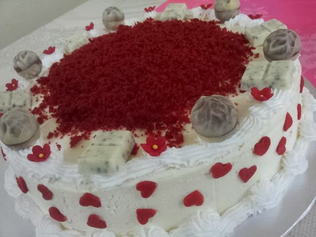 Red Velvet cake n deko..