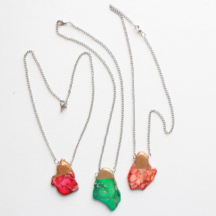 DIY Gold Dipped Necklaces Gina Michele