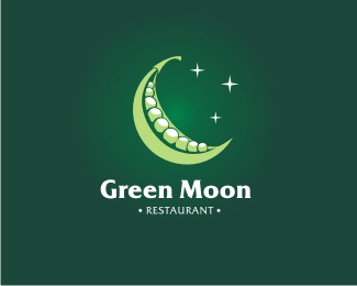 Green Moon Logo Design Green Moon Logo Design