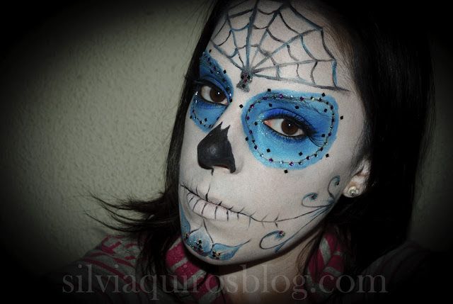 Maquillaje Halloween 15: Calavera Mexicana, Halloween Make-up 15: Mexican Skull, efectos especiales, special effects, Silvia Quirós
