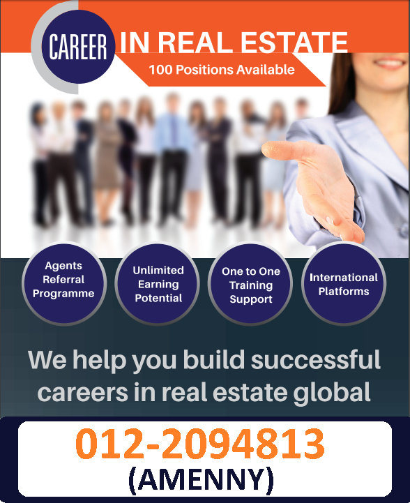 Real Estate Career in Malaysia REAL ESTATE AGENT OF CHANCE