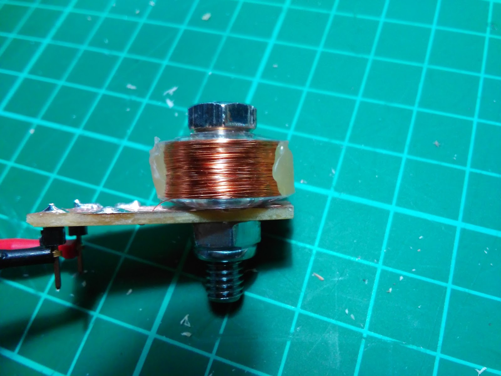 Electronics Home made air core inductor.