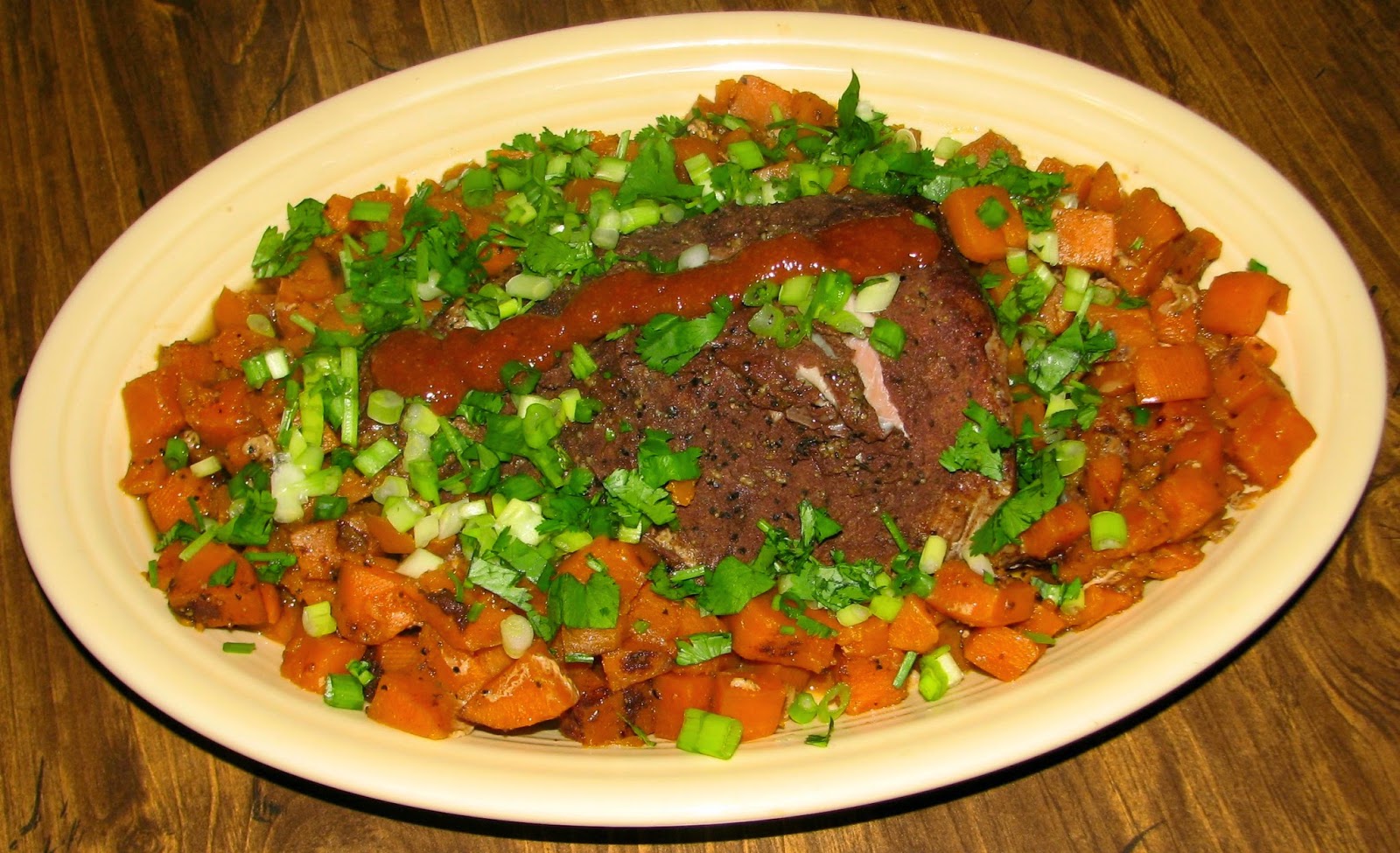 Shel's Kitchen Slow Cooker Five Spice Pork Roast with Sweet Potatoes