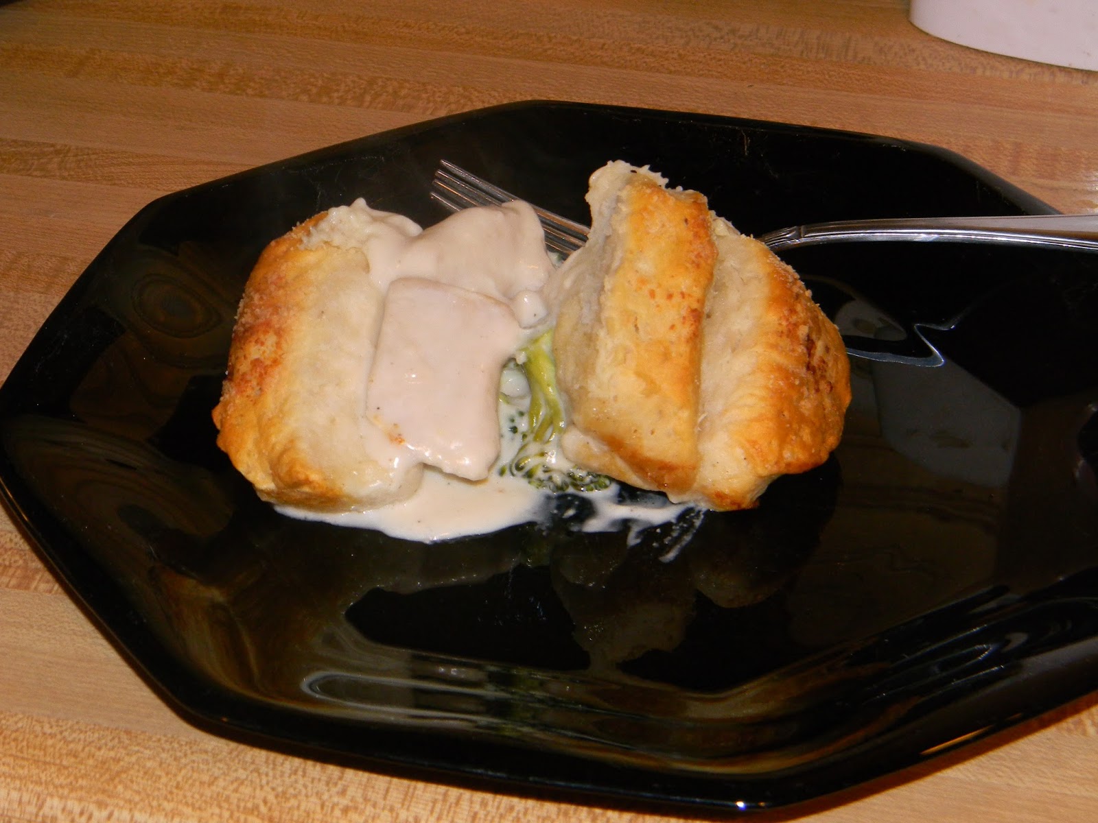 Growing to Four Chicken Alfredo Biscuit Bake