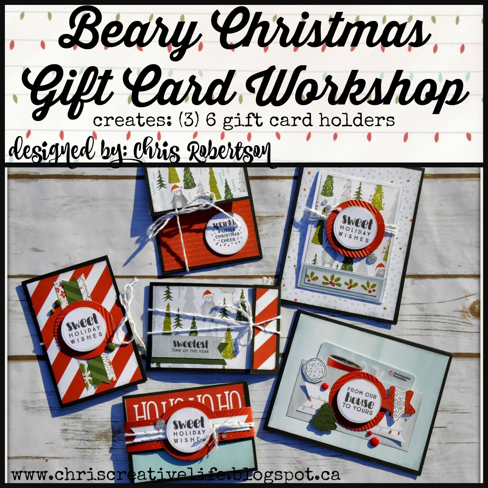 Beary Christmas Gift Card Workshop