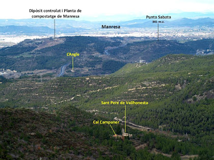 Vista cap al nord-est des del Puigsoler Vista cap al nord-est des del Puigsoler