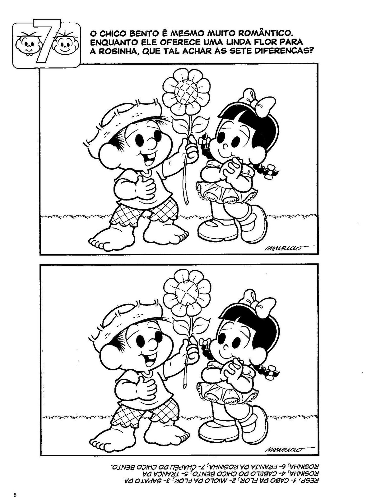 imagens Jogos dos 7 erros cascão chico bento e magali pintar Desenhos Para Colori Jogos dos 7 erros cascão chico bento e magali desenhar