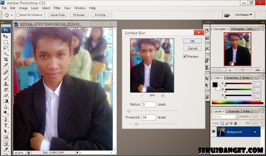 Cara Membuat Efek Blur Pada Background Foto Dengan Photoshop