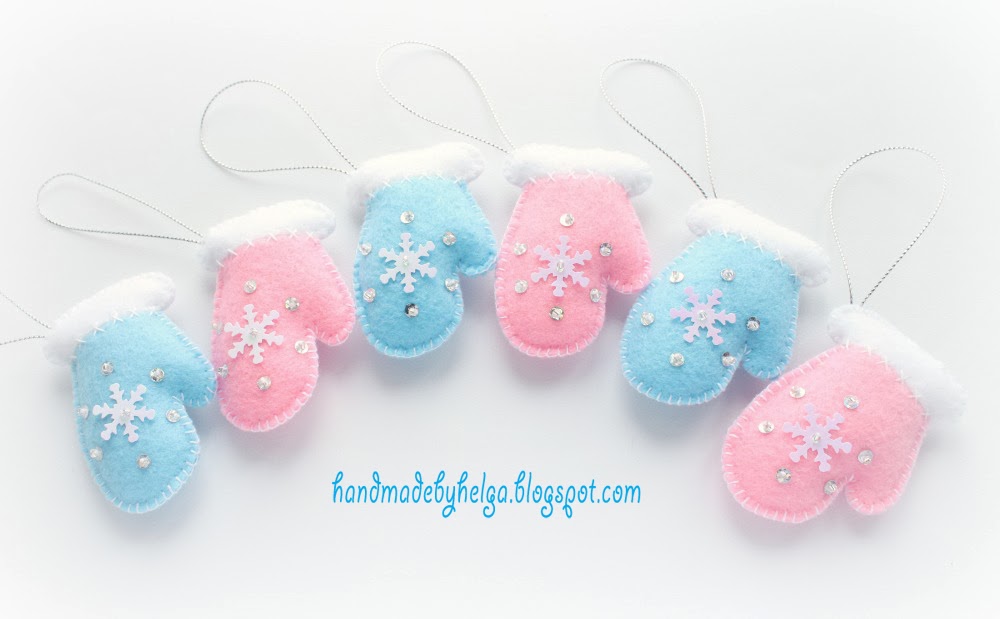 Handmade by Helga Felt mittens