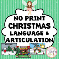 Christmas Language & Articulation No Print Games