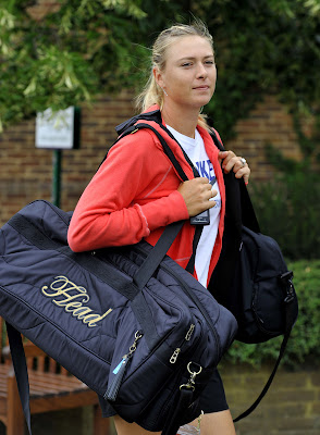 Maria Sharapova with Tennis Kit