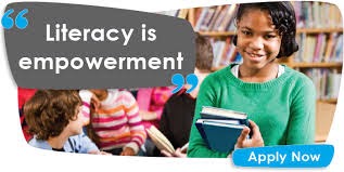 literacy image Picture of an African american woman with books