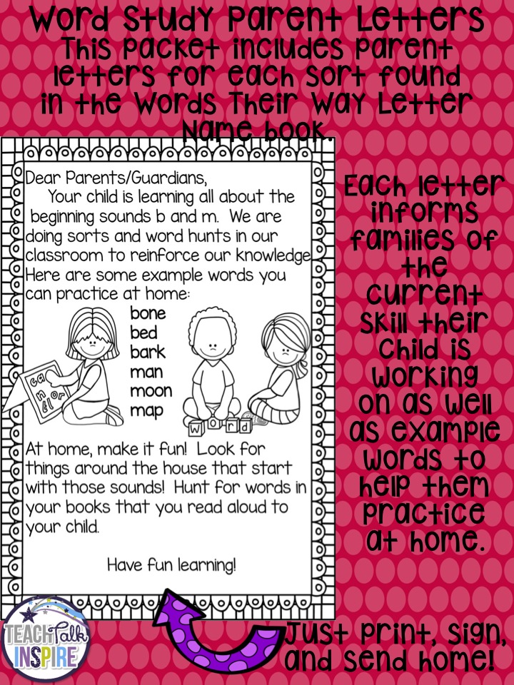 word study parent letters teach talk inspire what is it called when you make a word for each letter in your name