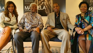 Jay-Z, Beyonce y Nelson Mandela Jay-Z, Beyonce, Nelson Mandela