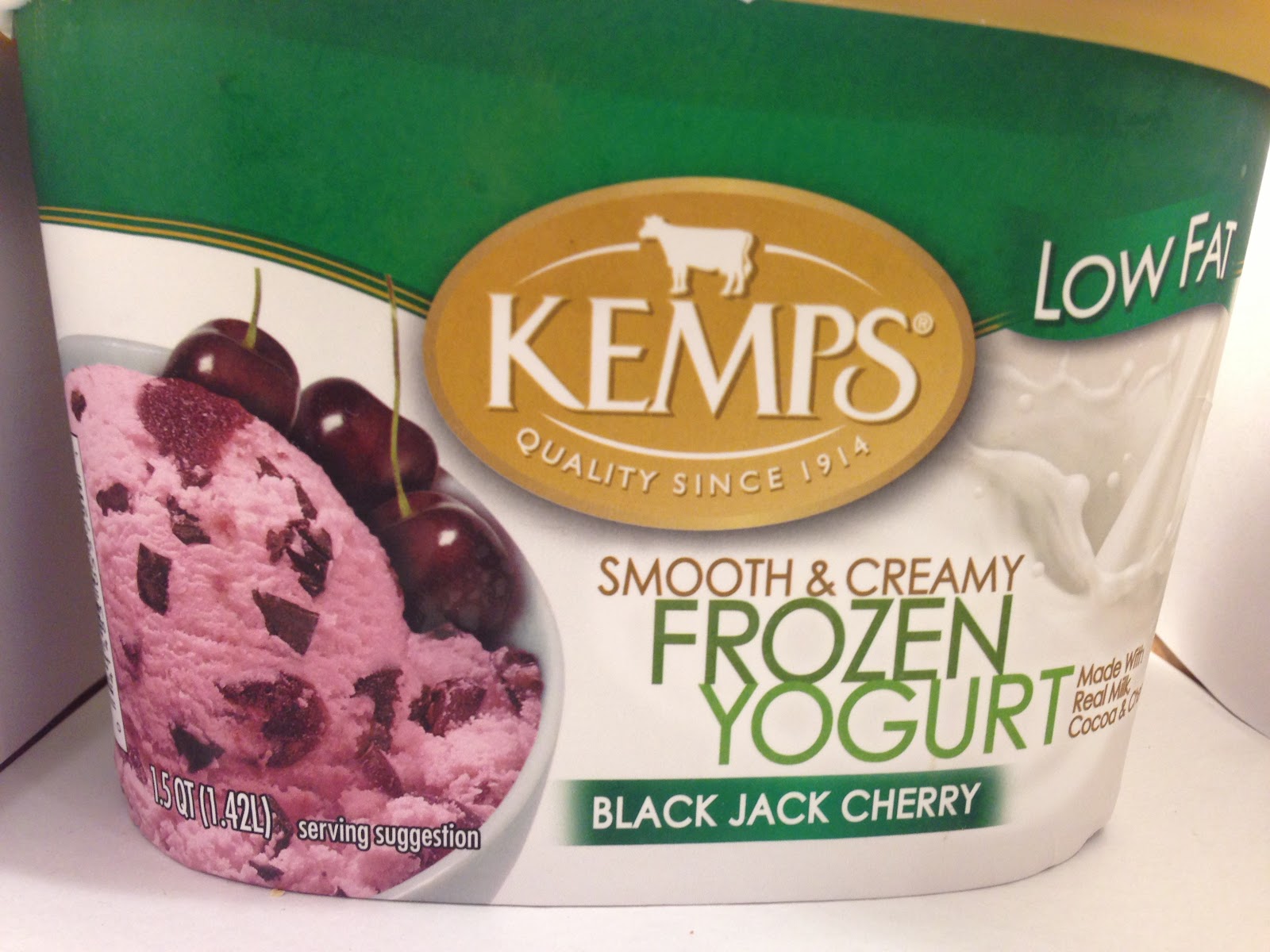Crazy Food Dude Review Kemp's Low Fat Black Jack Cherry Frozen Yogurt