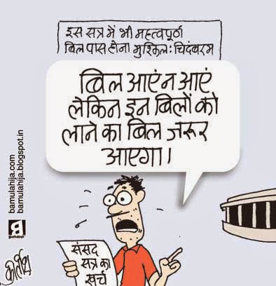 parliament, congress cartoon, chidambaram cartoon, cartoons on politics, indian political cartoon