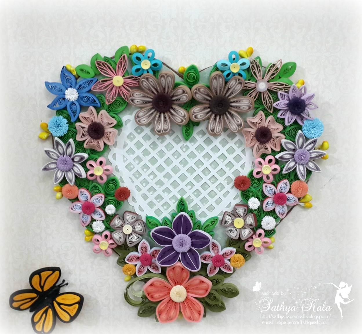 Paperie Expressions Quilled Love Floral Frame )