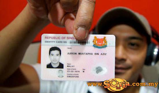gambar kad pengenalan aaron aziz, aaron aziz, kad pengenalan aaron