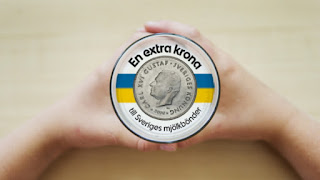 Leta efter denna symbol i butiken Tillsammans fyller vi glasen, Halvfullt räcker inte, LRF, Mjölkkronan, Bevara vår landsbygd, Svenska bönder, svensk mjölk, svenskt kött, Sösdala, vi brys oss, sverigemjölken