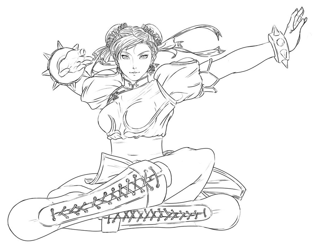 Desenhos da Chunli para Colorir