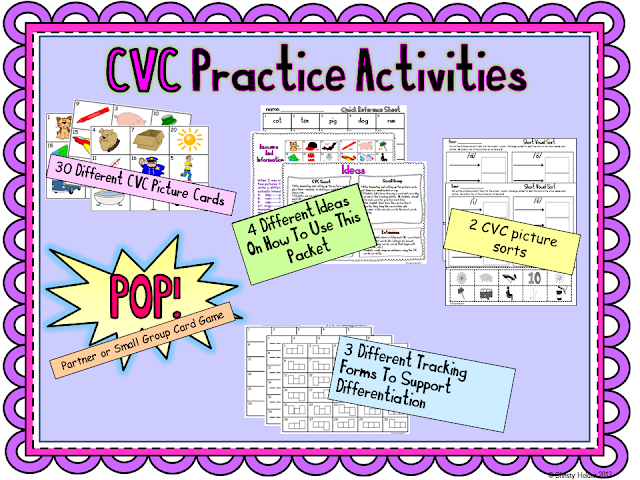 Mrs. Holder's First Grade: CVC Practice Activites (freebie)