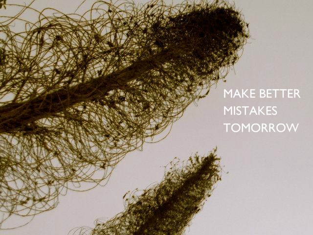 make better mistakes tomorrow