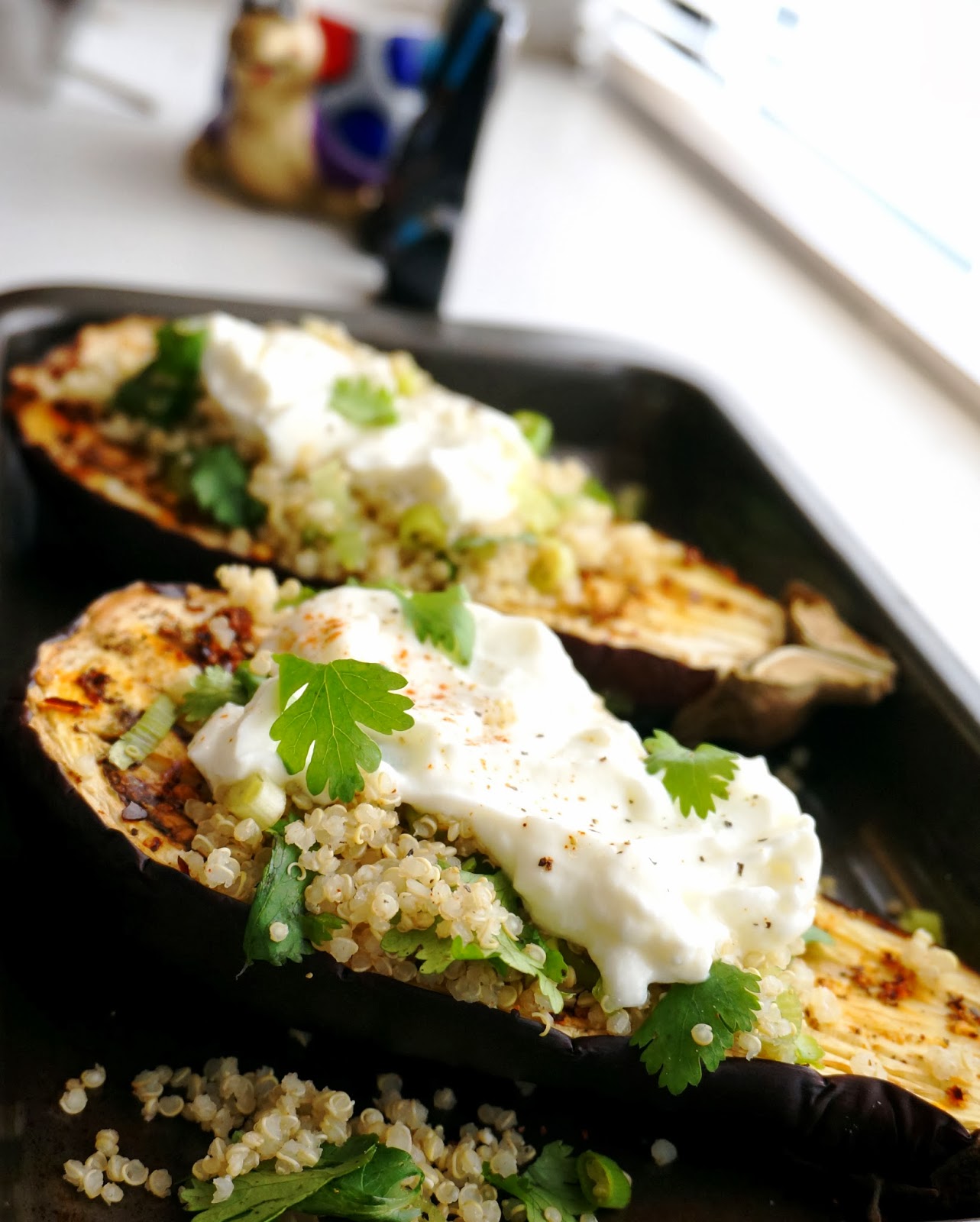 Miss Hangrypants Roasted Eggplant + Quinoa w/ Yogurt