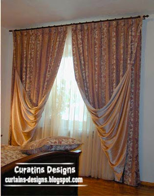 embossed curtain design for bedroom, blackout curtain beige