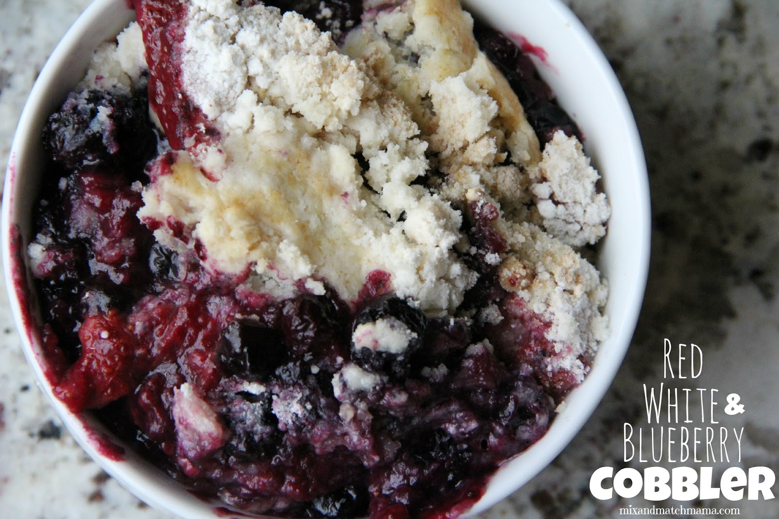 red white blueberry cobbler mix and match mama