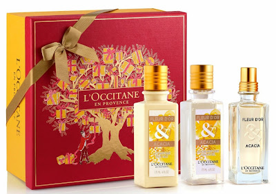 L'Occitane Christmas Collection, Un Noel a Grasse, L'Occitane, skincare, Fleur d’Or & Acacia, Cèdre & Oranger, bodycare