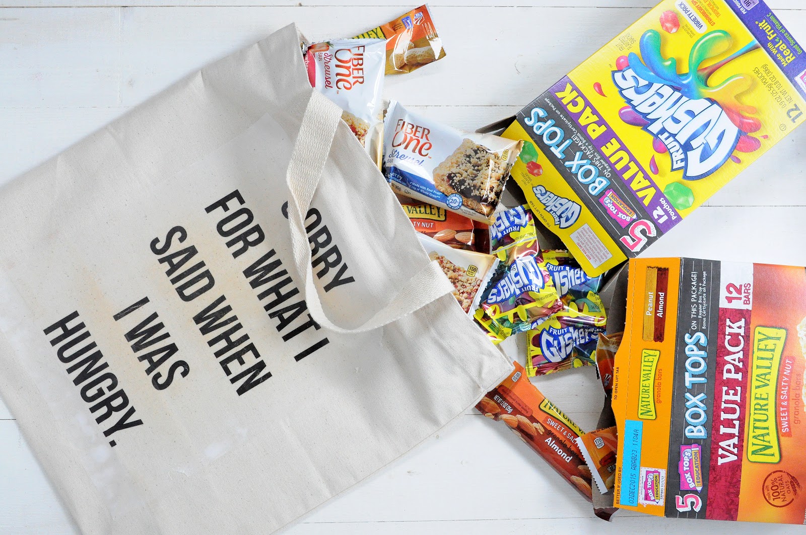 diy grocery tote bag + box tops for education