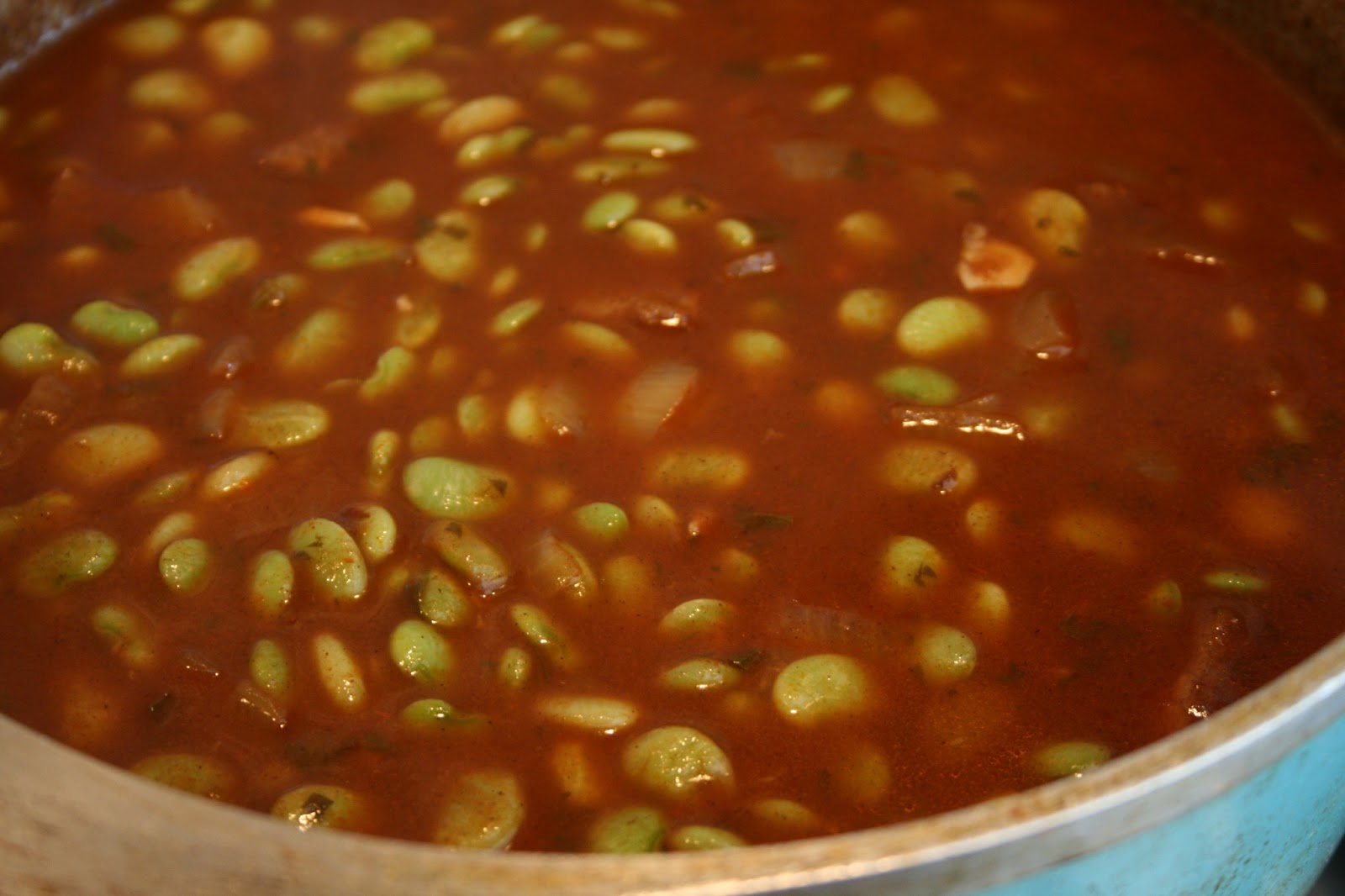 Julia's Cookbook Fasuylia bi Lahm (Lima Beans with Lamb Meat