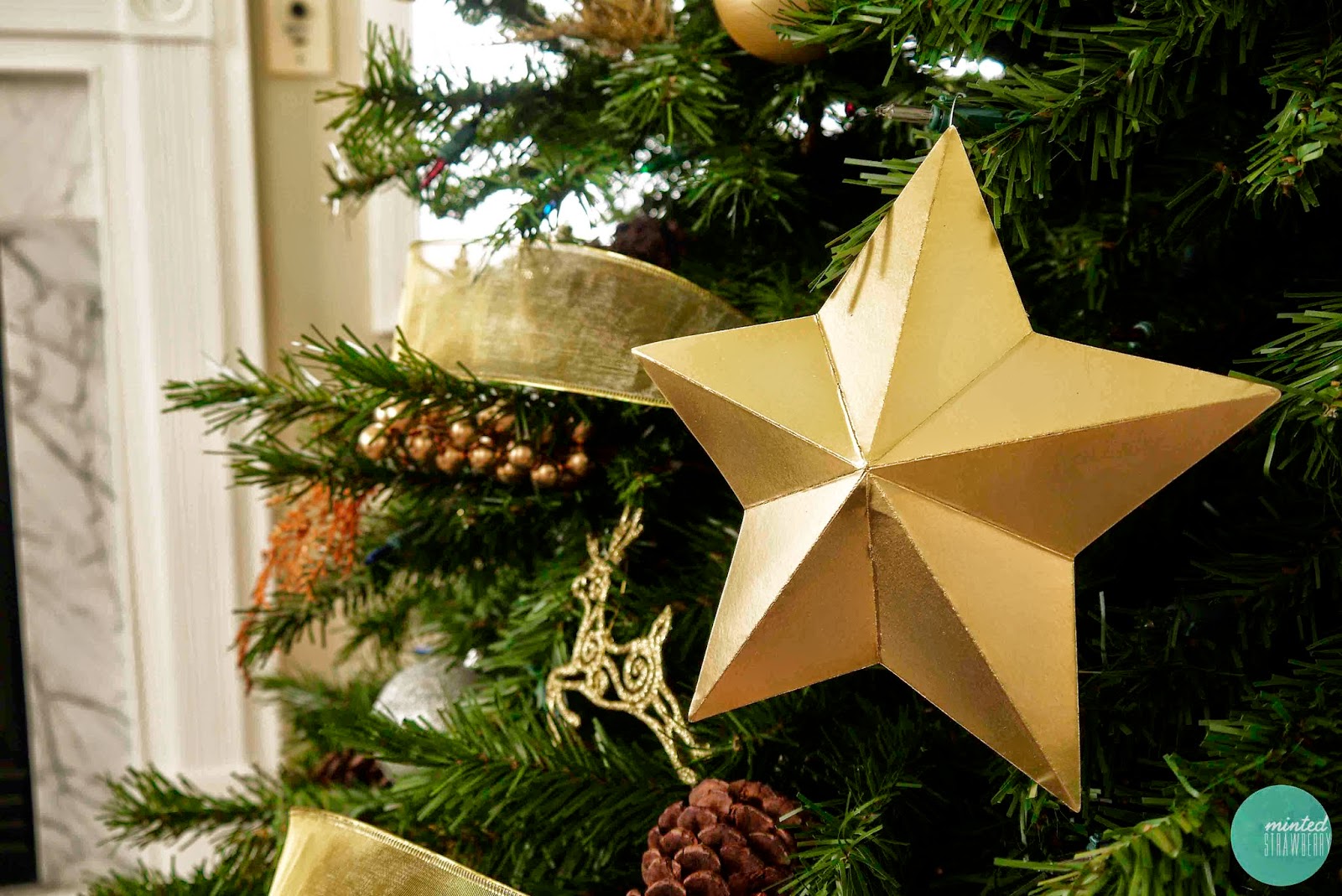 DIY Cardboard Star Ornaments Minted Strawberry