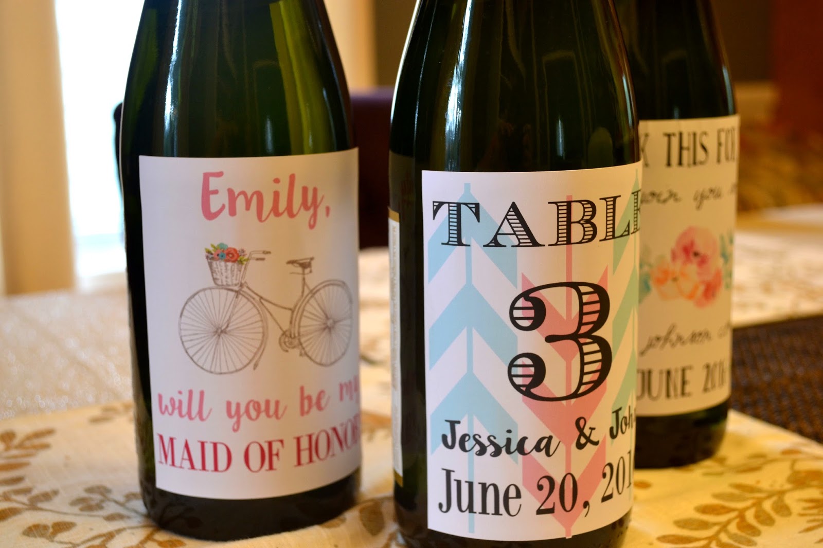 Our House in the Middle of Our Street Custom Wine Labels Using