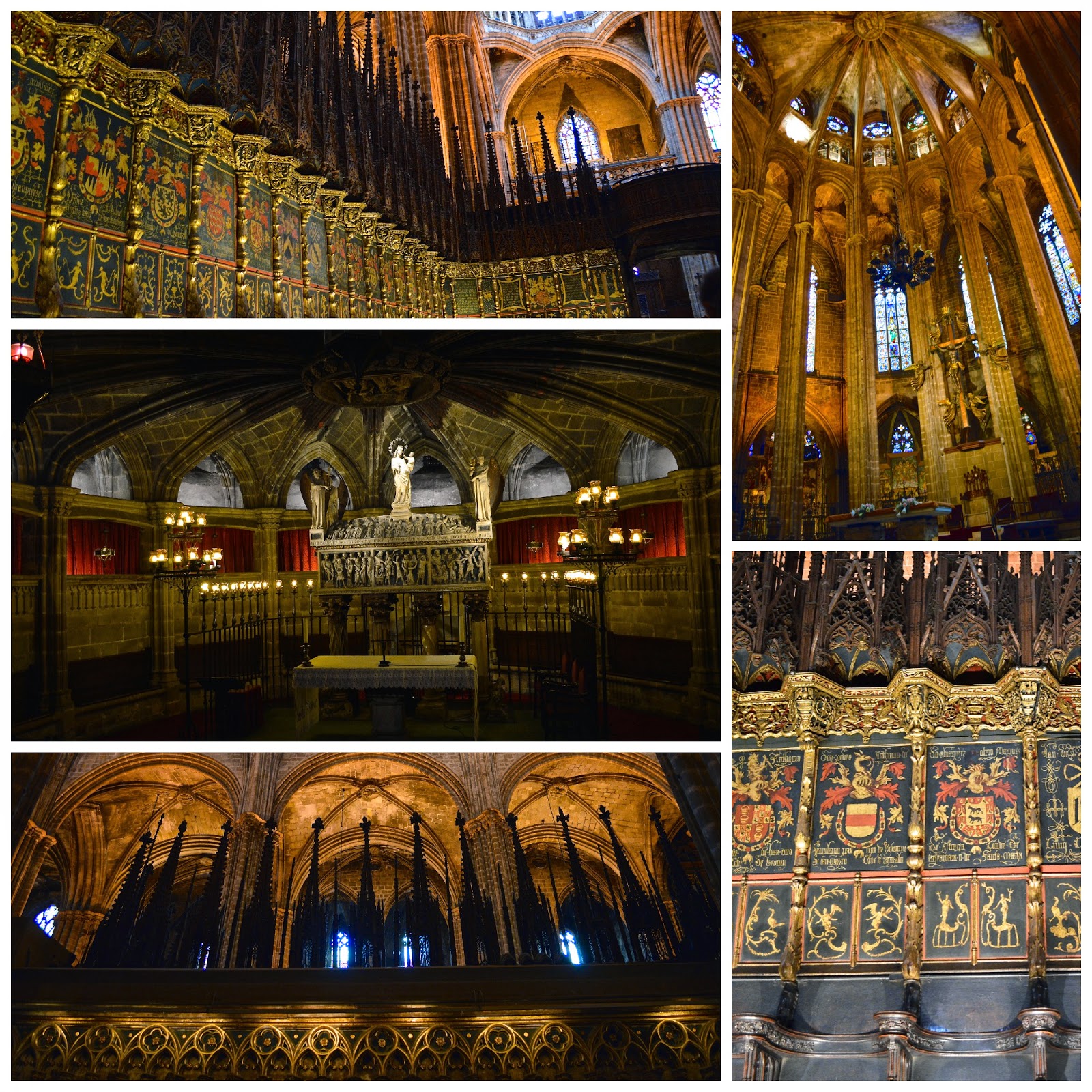 Interiors of Barcelona Cathedral Interiors of Barcelona Cathedral