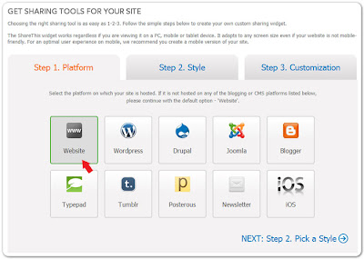 Get Sharing Tools for Your Site