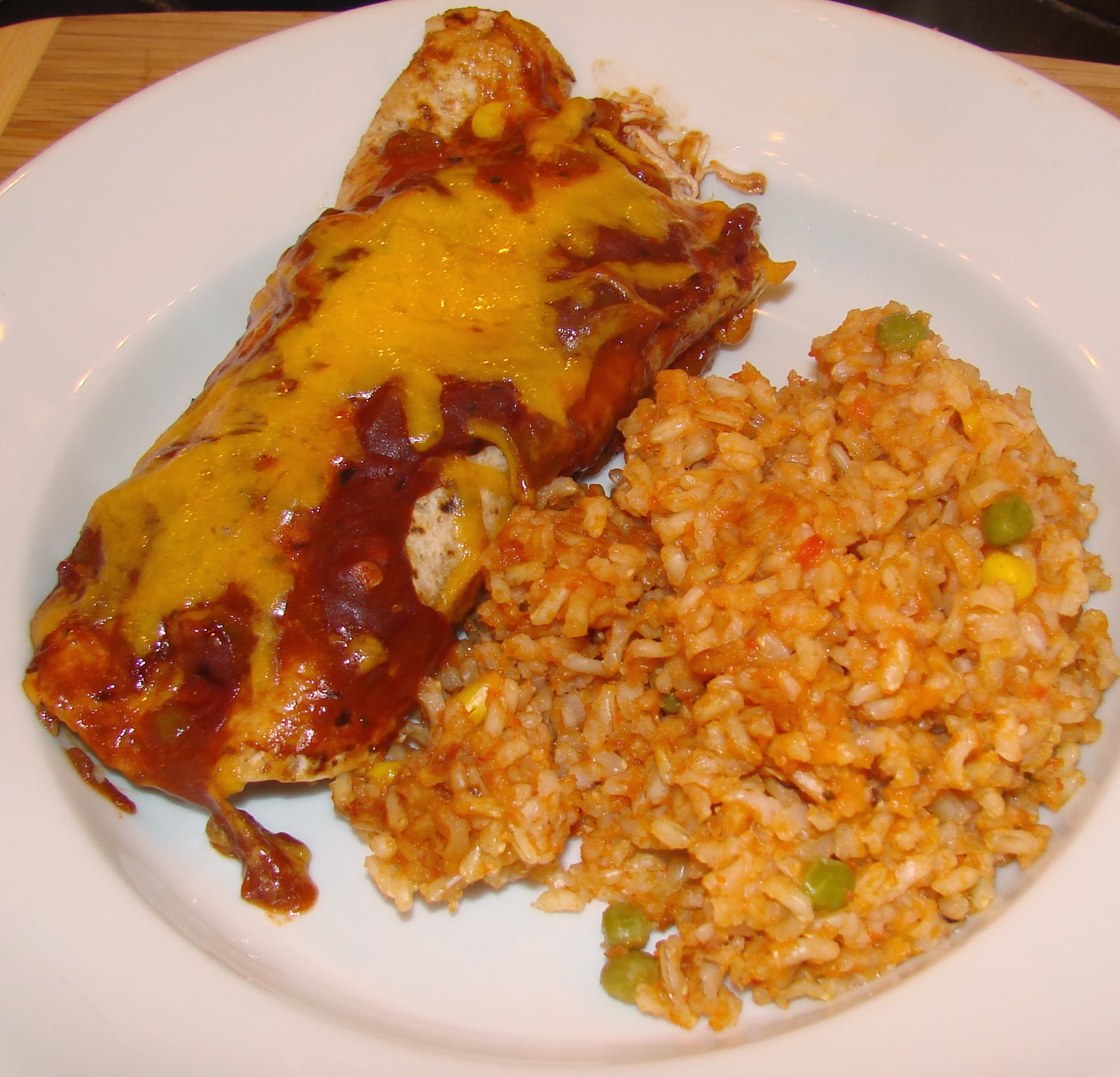 Granola Family Chicken Enchiladas with Mole Sauce & Mexican Brown Rice