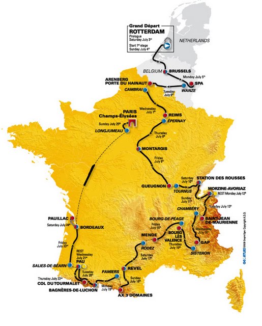 tour de france 2011 route tour de france route 2011. tour de france 2011 route
