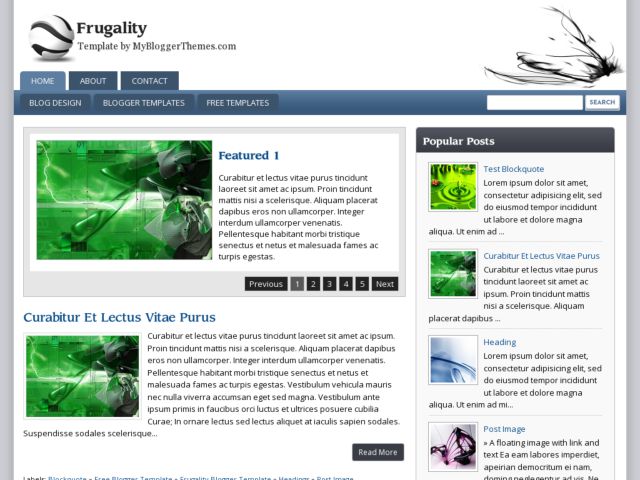 Frugality Blogger Template